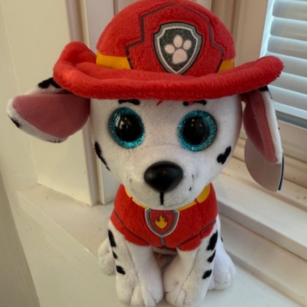 RARE Ty Beanie Boos Paw Patrol Marshall the Dalmatian Nickelodeon 6" Plush Dog
